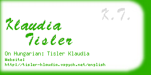 klaudia tisler business card